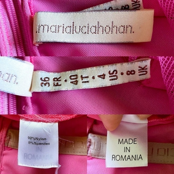 Maria Lucia Hohan Dress Iselin Tulle Maxi Birthday Fun Wedding Pink 4 GUC - Picture 6 of 9